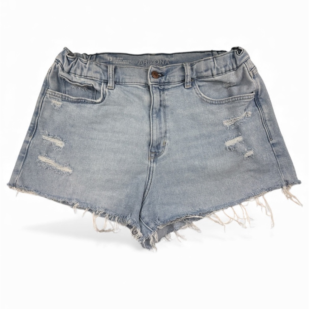Arizona Jean Company Women’s Hi-Rise Curvy Short, Light Wash